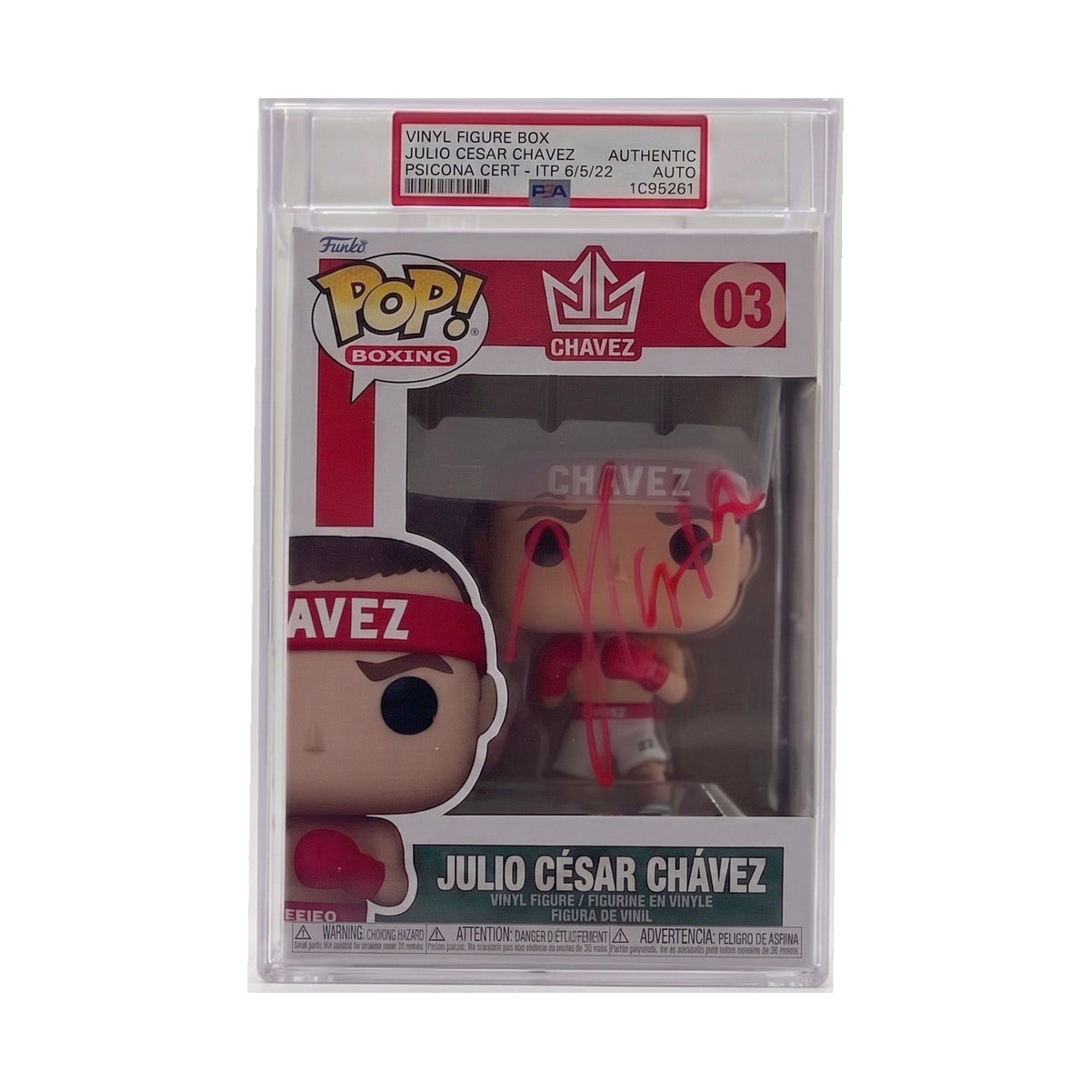 Julio César Chávez Signed Boxing #3 Funko Pop – PSA Authenticated (Cert #10955261)