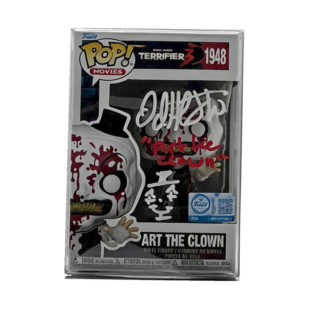 David Howard Thornton Signed Art the Clown #1948 Funko Pop – Name & Drawing