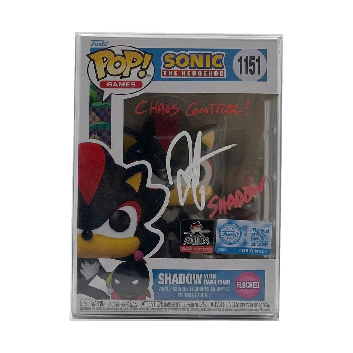 Signed Shadow #1151 Funko Pop – Sonic the Hedgehog