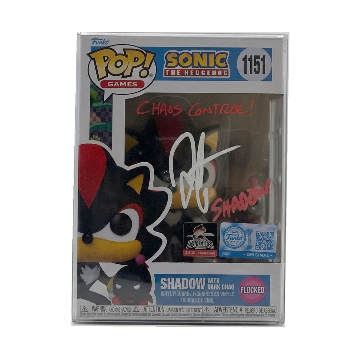 Signed Shadow #1151 Funko Pop – Sonic the Hedgehog