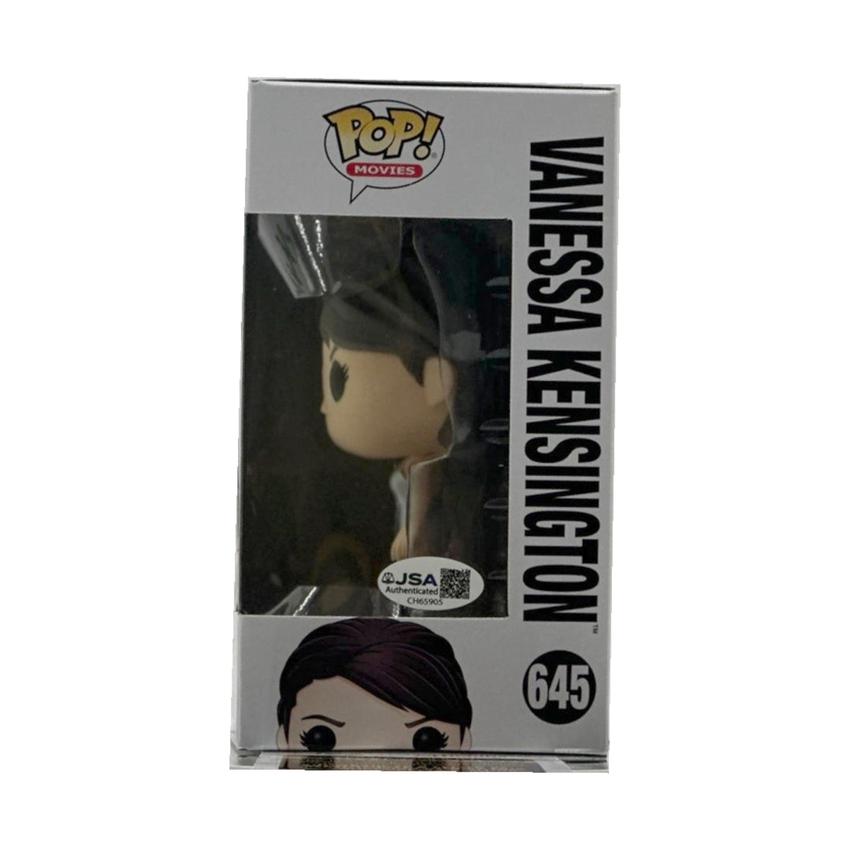 JSA authentication CH65905 on Elizabeth Hurley signed Vanessa Kensington Funko Pop
