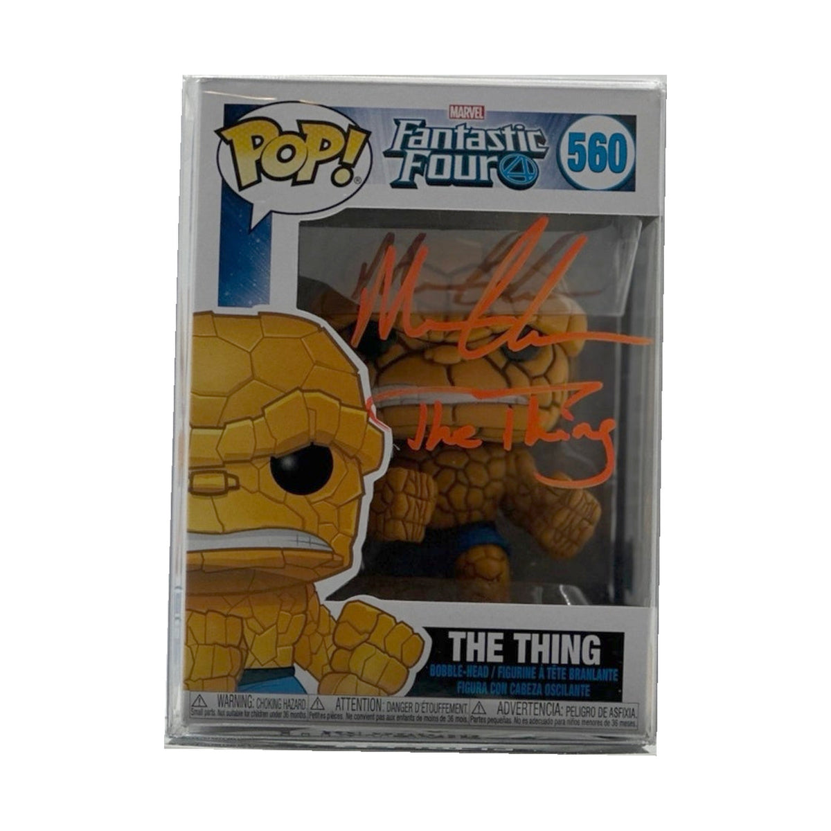 Michael Chiklis signed The Thing Funko Pop 560 front