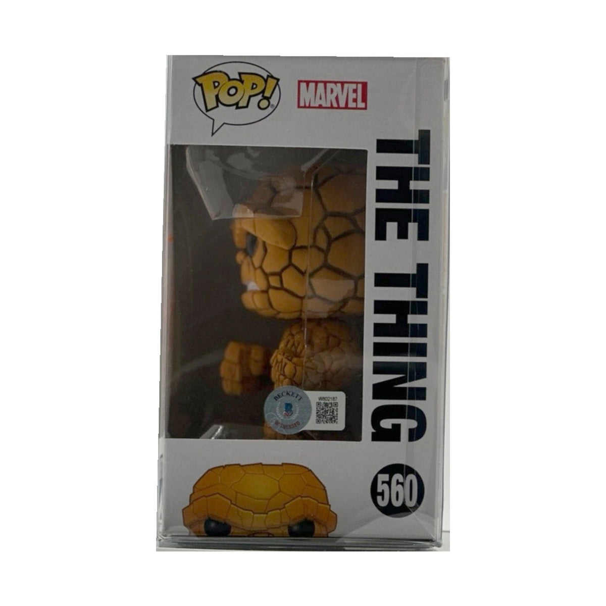 Beckett authentication WQ02187 on Michael Chiklis signed The Thing Funko Pop