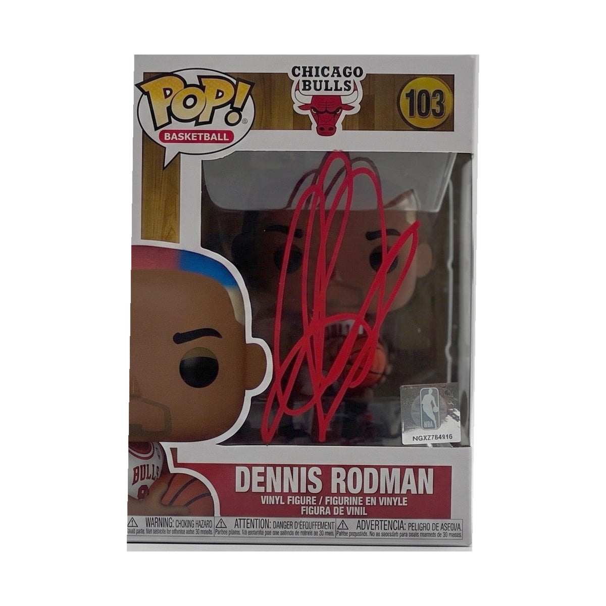 Dennis Rodman Signed Chicago Bulls #103 Funko Pop – JSA Authenticated (Cert #WIT090789)
