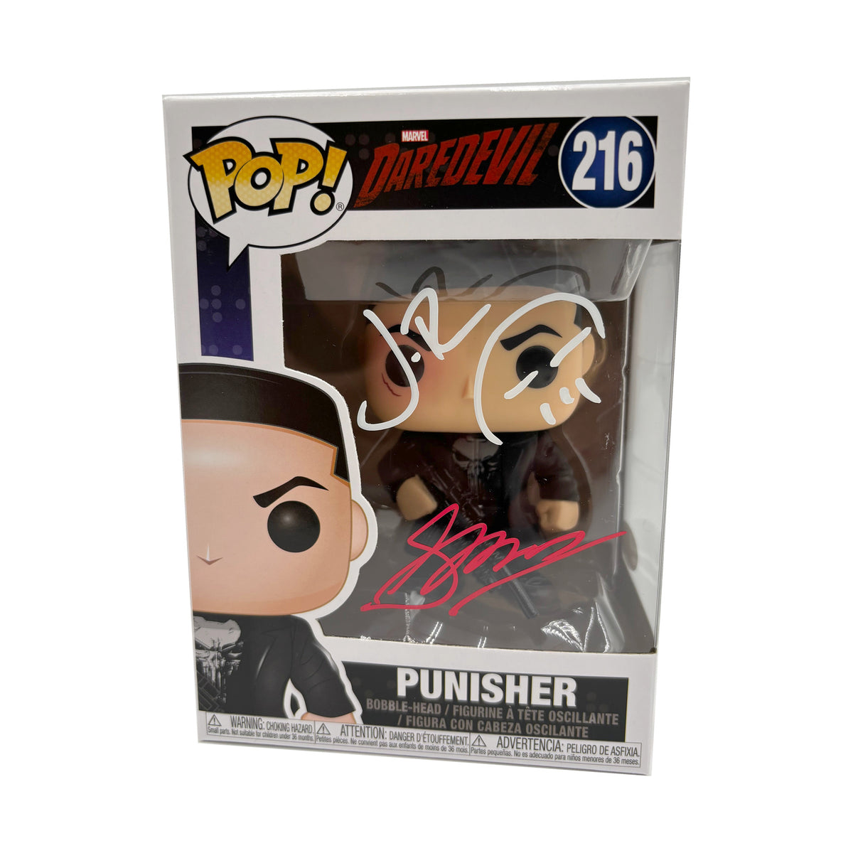 Jon Bernthal & Gerry Conway Dual Signed Punisher #216 Funko Pop – JSA