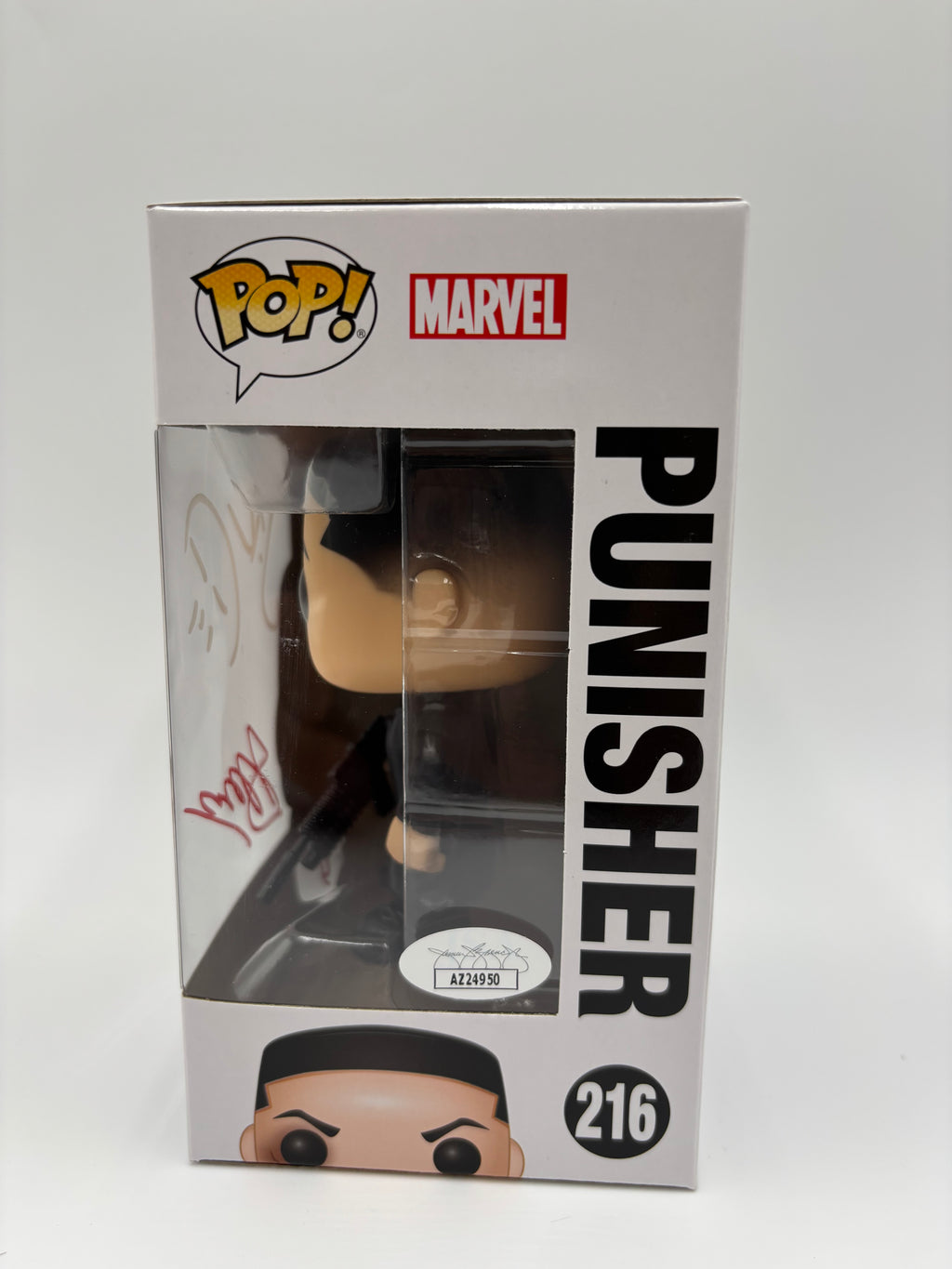 Jon Bernthal & Gerry Conway Dual Signed Punisher #216 Funko Pop – JSA