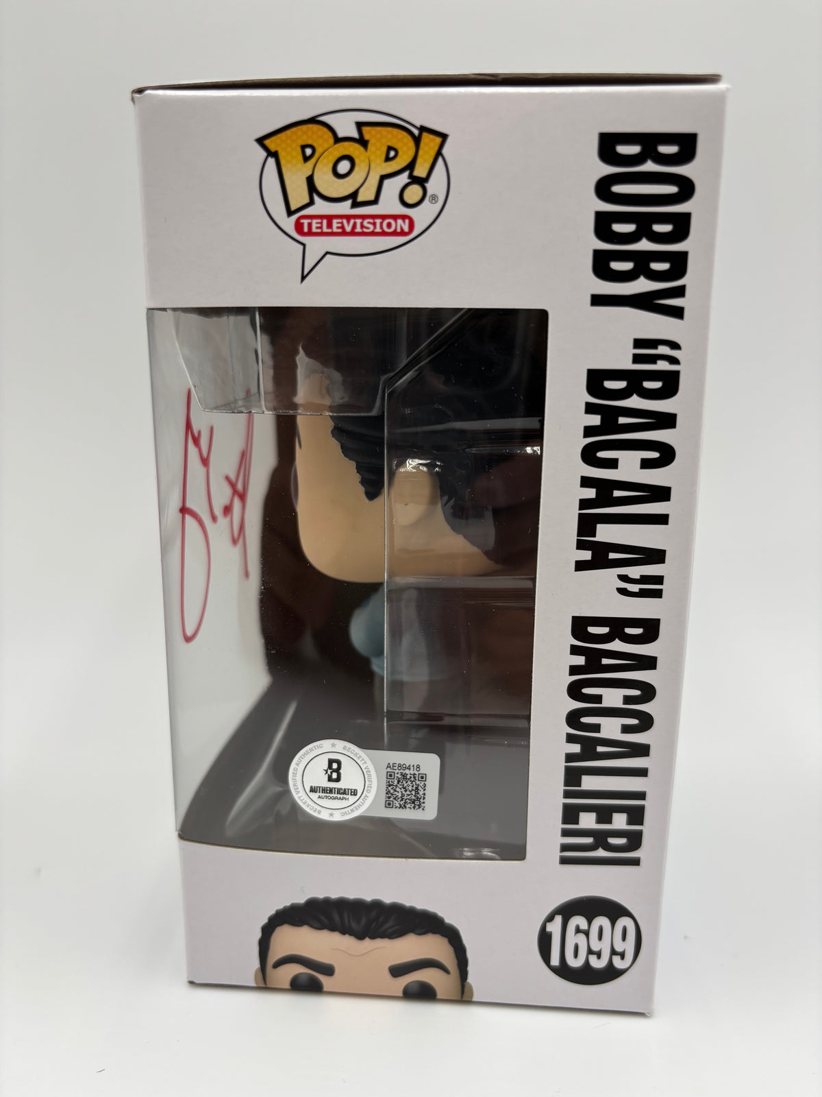 Steve Schirripa Signed Bobby "Bacala" Baccalieri #1699 Funko Pop & WillieBoy Eats the World Bundle
