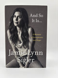 Jamie Lynn Sigler Signed “And So It Is…” Memoir – A Memoir of Acceptance and Hope