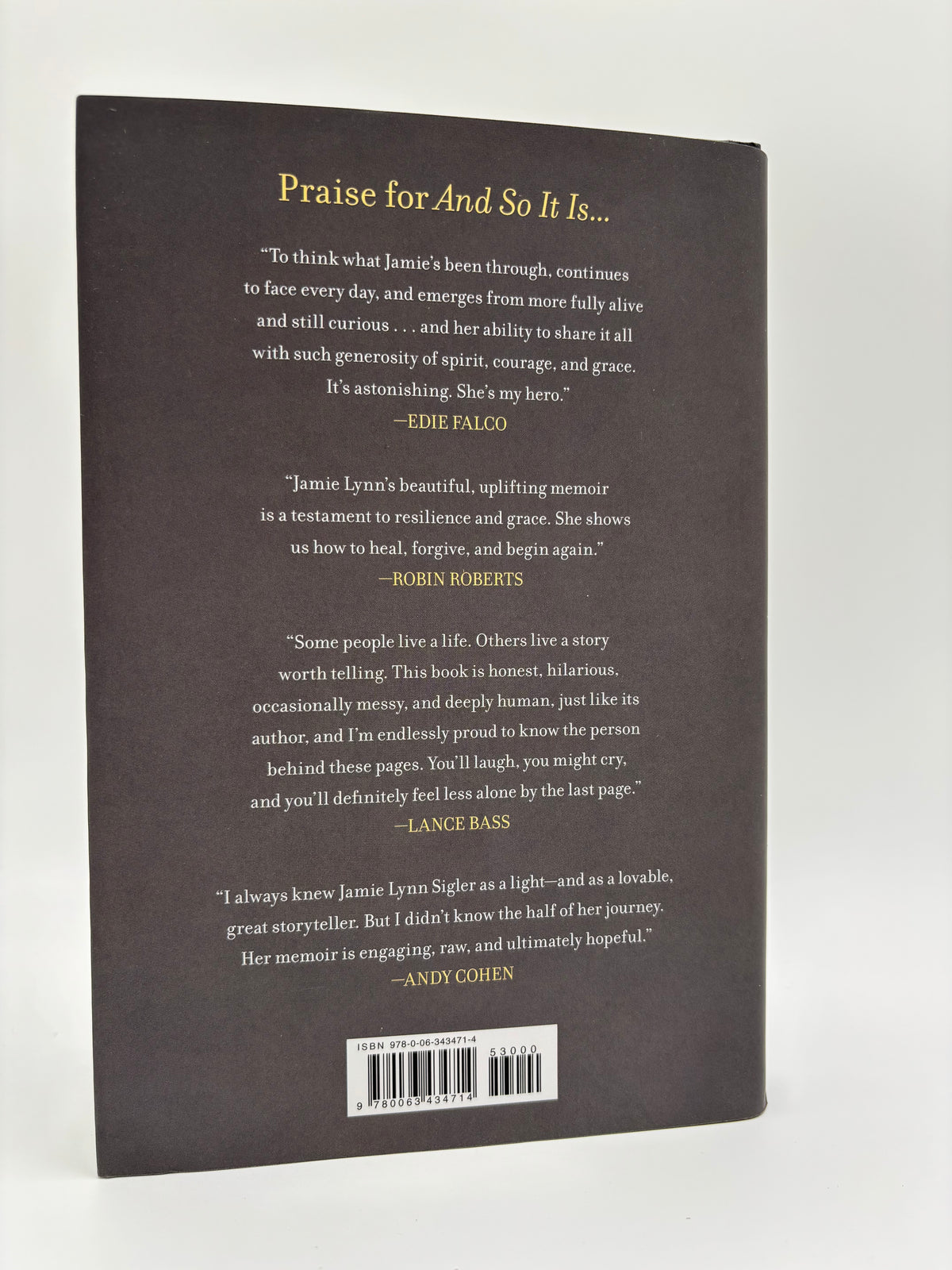 Jamie Lynn Sigler Signed “And So It Is…” Memoir – A Memoir of Acceptance and Hope