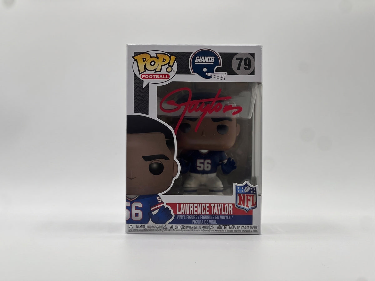 Lawrence Taylor Signed New York Giants #79 Funko Pop – Red Ink