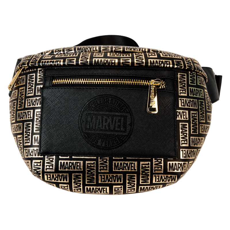 Loungefly Marvel 85th Anniversary All-Over Print Logo Convertible Belt Bag