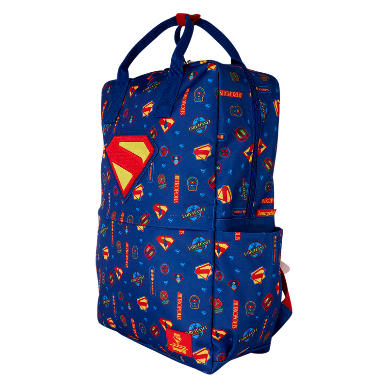 Loungefly DC Comics Superman All-Over Print Full-Size Backpack - Side