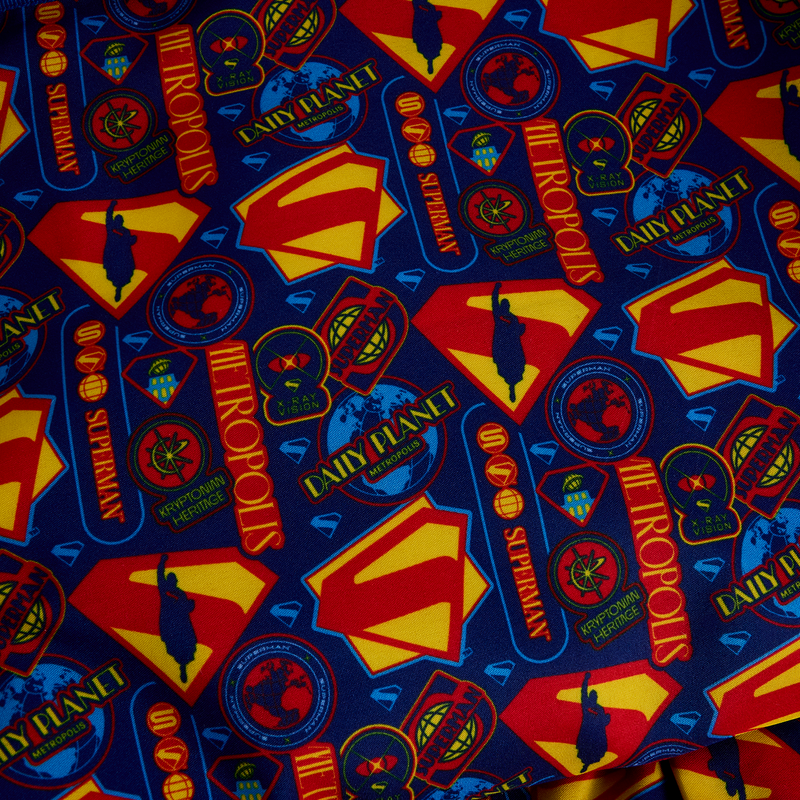 Loungefly DC Comics Superman All-Over Print Full-Size Backpack - Print Detail