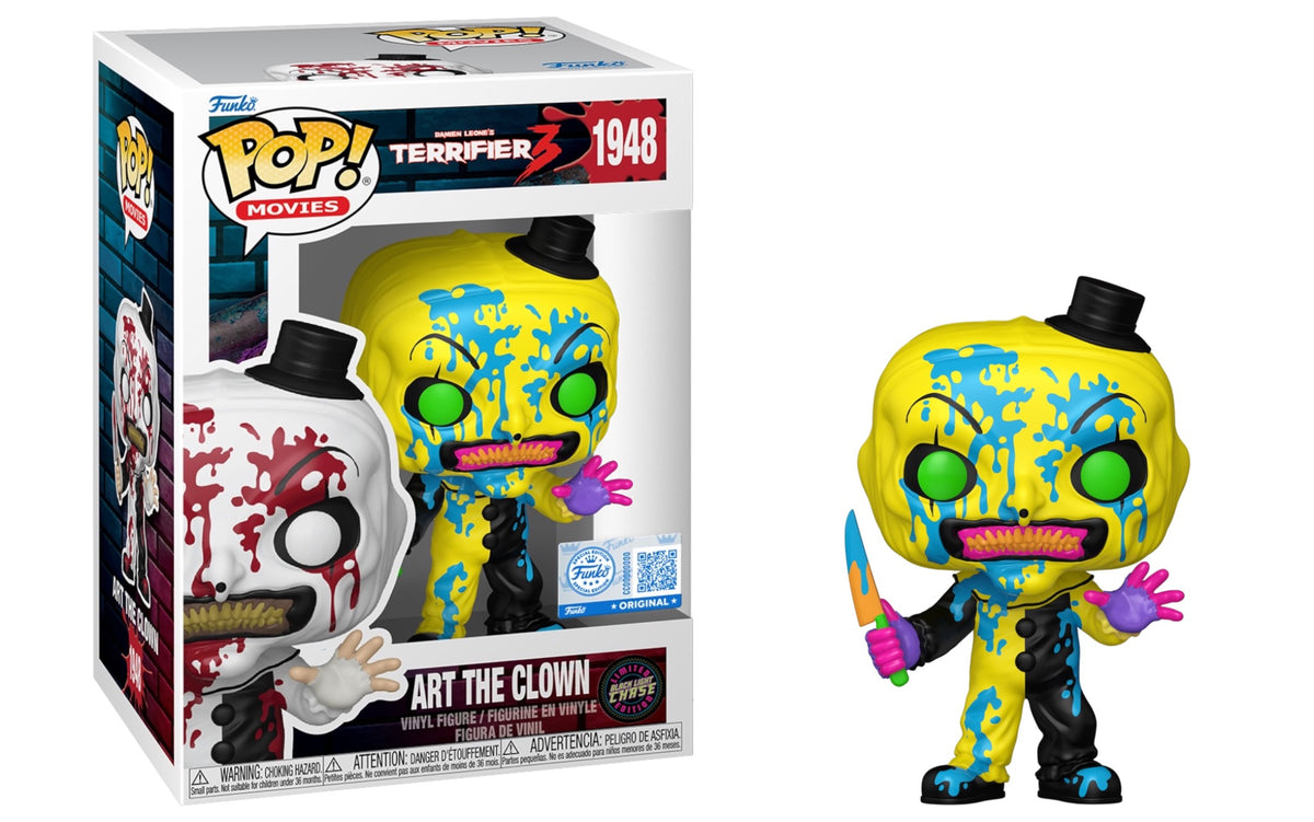Funko Pop Art the Clown 1948 Black Light Chase boxed with figure