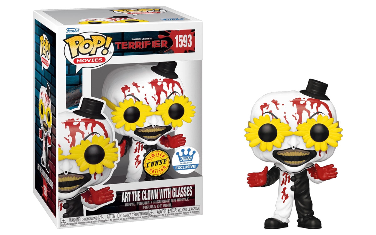 Funko Pop Art the Clown with Glasses 1593 Chase boxed with figure
