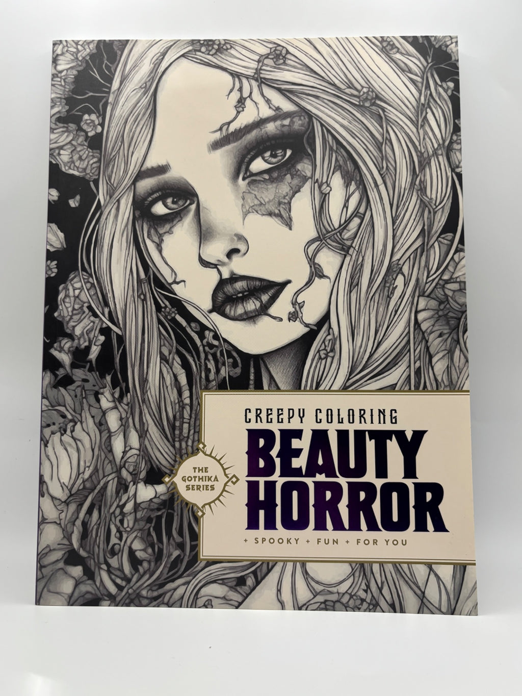 Beauty Horror creepy coloring book front cover