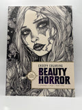 Beauty Horror creepy coloring book front cover