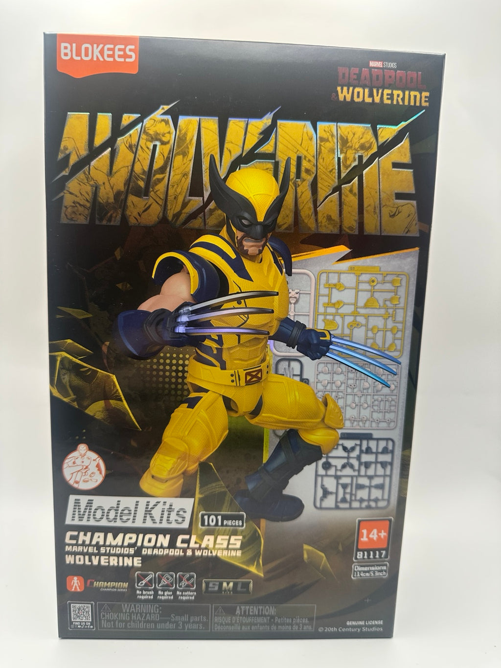 Blokees Marvel Deadpool & Wolverine — Wolverine Champion Class 05 Model Kit — box front