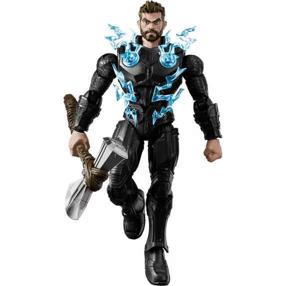 Thor model in black Infinity War armor with lightning effects