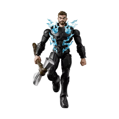Thor model in black Infinity War armor with lightning effects