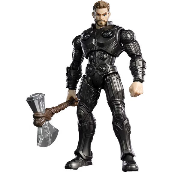 Assembled Blokees Thor holding Stormbreaker, front view