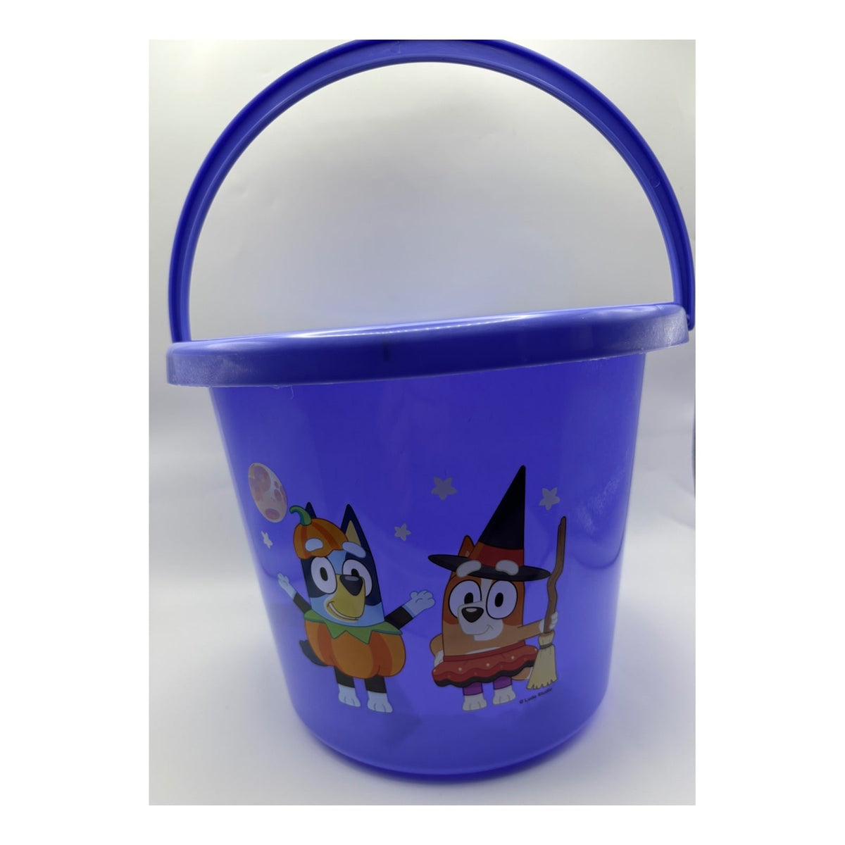 Bluey and Bingo Halloween trick-or-treat bucket