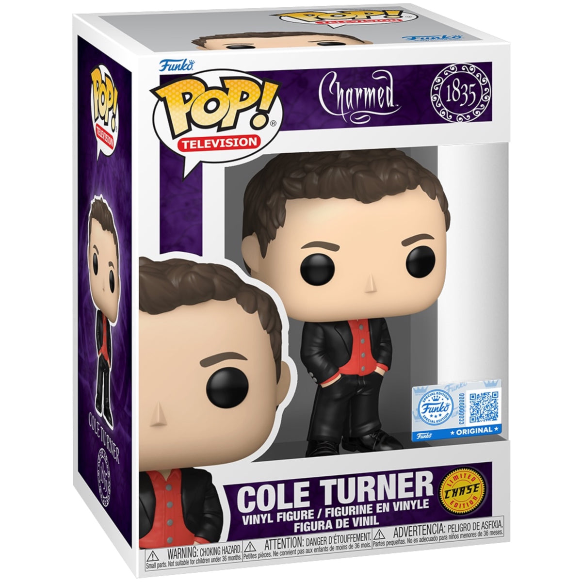 Boxed Charmed Cole Turner #1835 Funko Pop! with Limited Chase Edition sticker