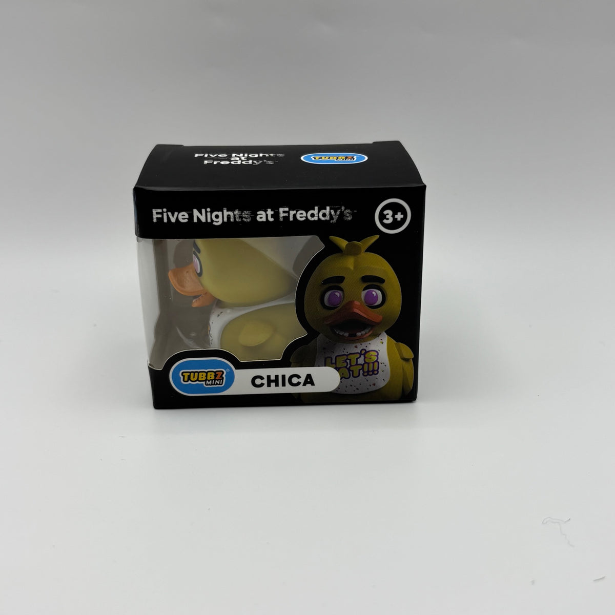Chica Five Nights at Freddy's TUBBZ Mini collectible in retail box