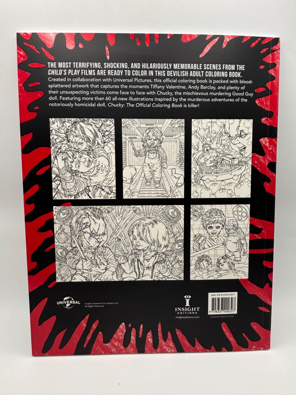 Chucky The Official Coloring Book back cover