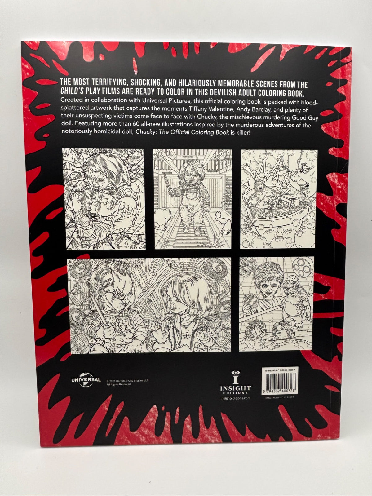 Chucky The Official Coloring Book back cover