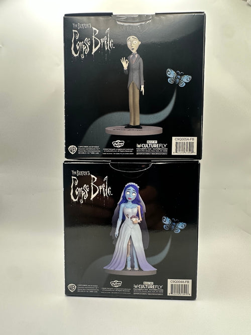 Back of the CultureFly FlyGuys Corpse Bride Victor and Emily vinyl figure boxes