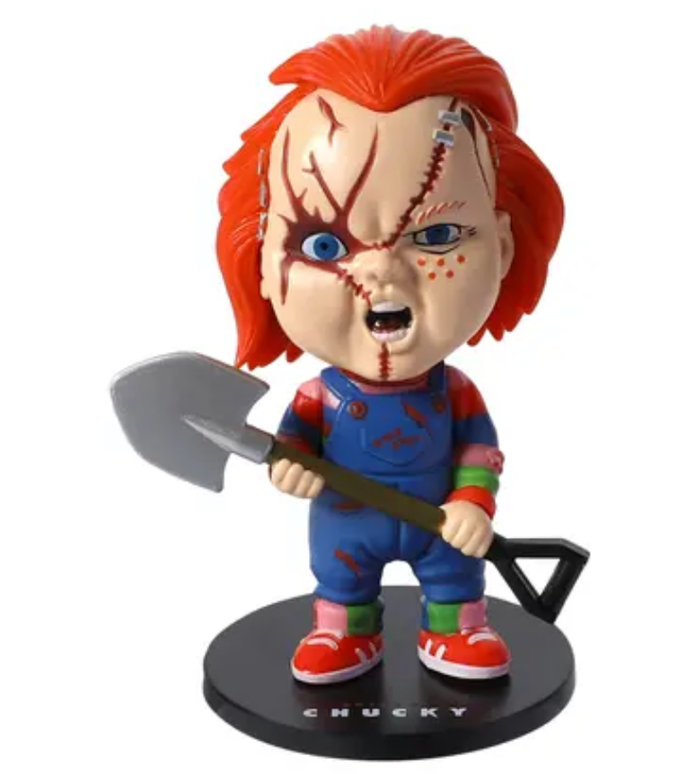 CultureFly Chucky 1998 bobblehead on display base