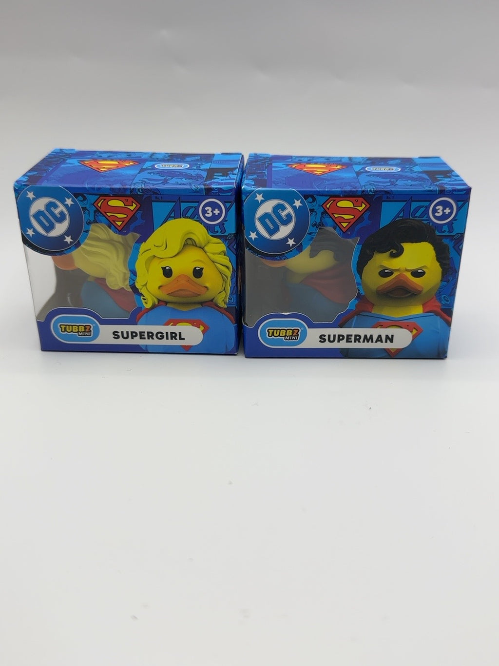 Supergirl and Superman TUBBZ Mini two-piece bundle in original boxes