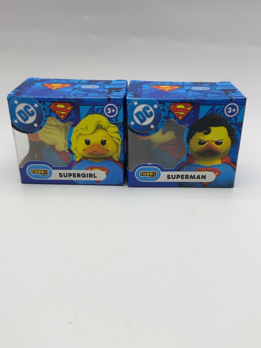 Supergirl and Superman TUBBZ Mini two-piece bundle in original boxes