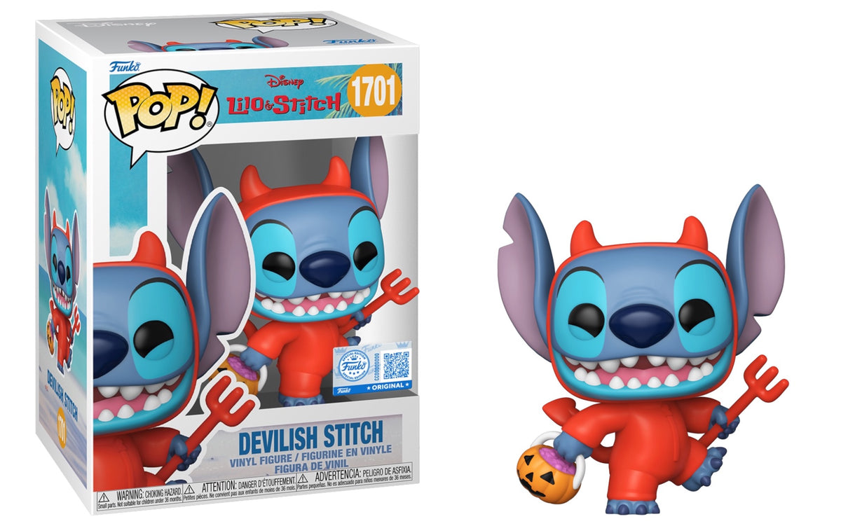 Disney Lilo & Stitch Devilish Stitch Funko Pop! 1701 Special Edition box and vinyl figure