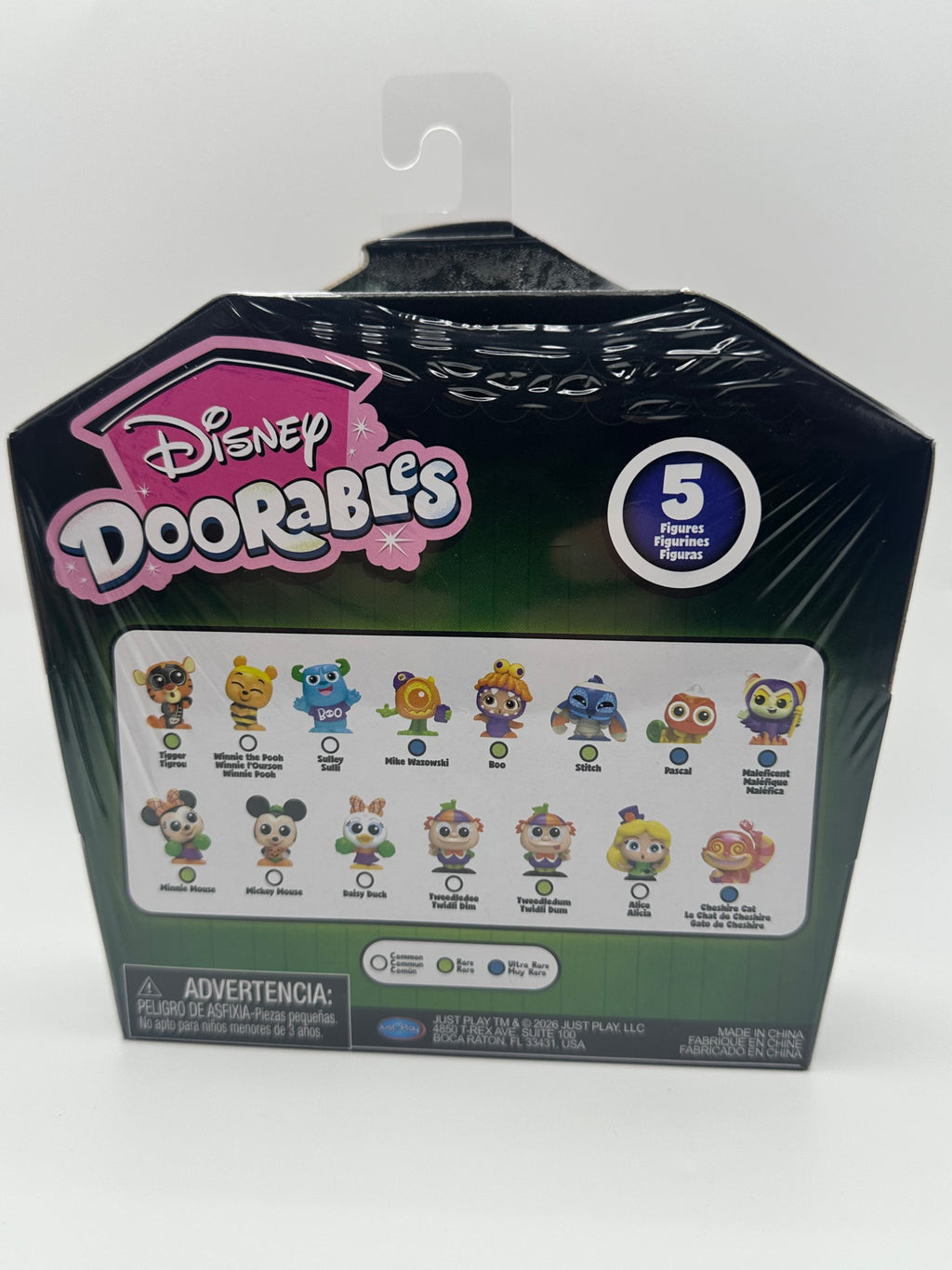 Disney Doorables Haunted Halloween Countdown back of packaging showing the character assortment