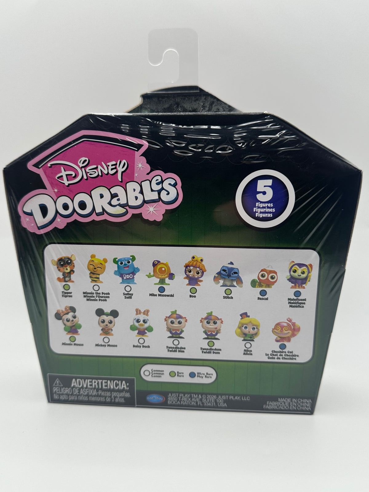 Disney Doorables Haunted Halloween Countdown back of packaging showing the character assortment