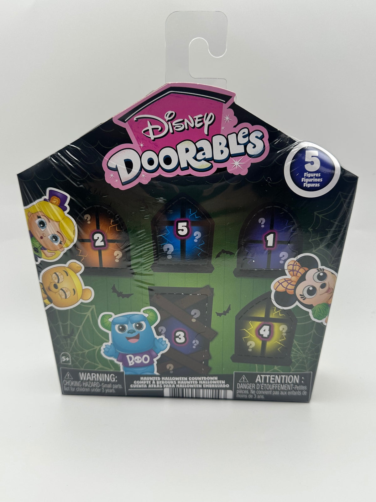 Disney Doorables Haunted Halloween Countdown sealed five-figure pack, front