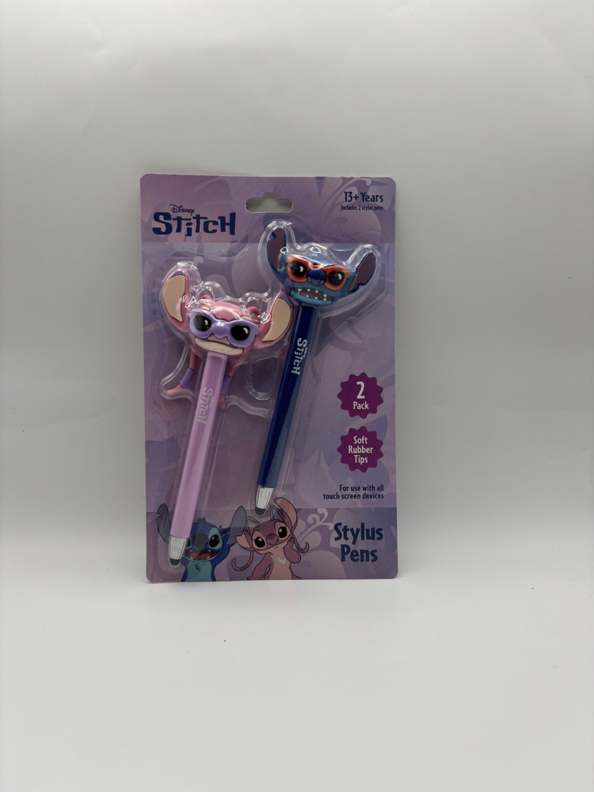 Disney Stitch and Angel two-pack stylus pen set front