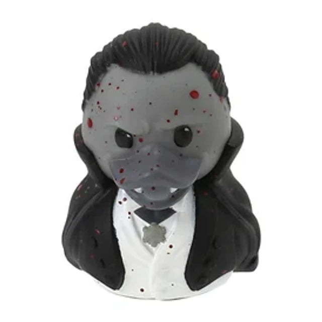 Dracula TUBBZ Mini Five Below exclusive in black and white with red blood splatter, out of box