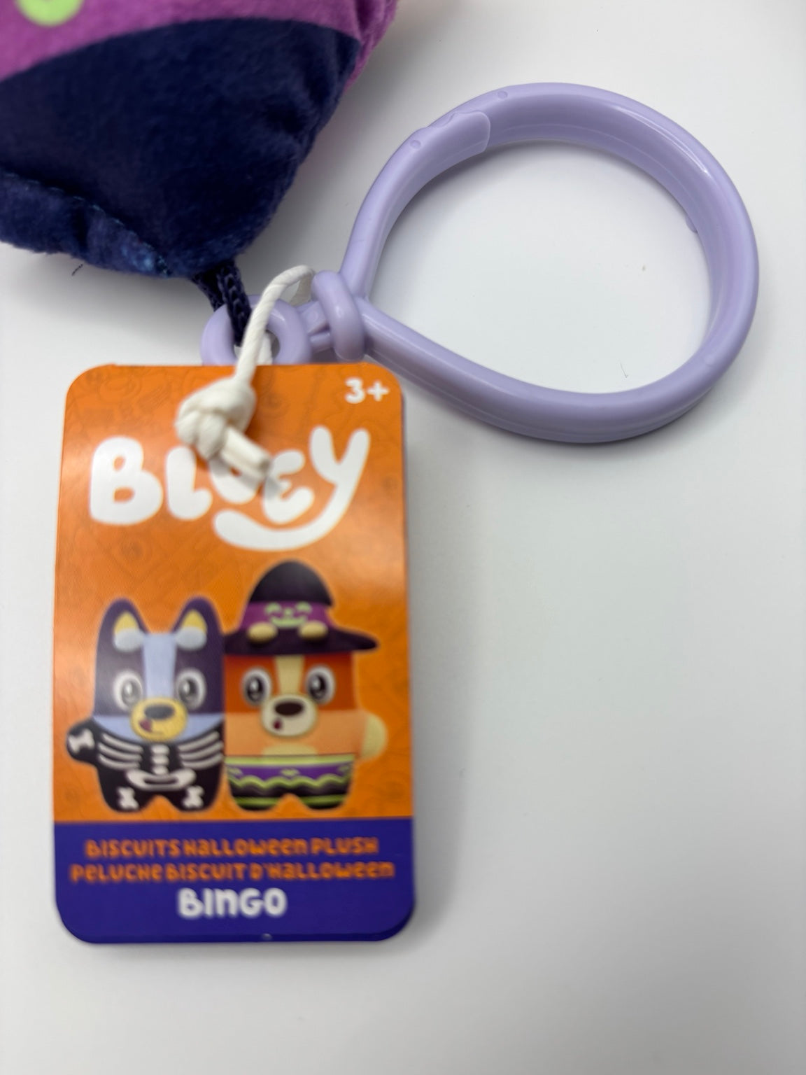 Bingo Witch Halloween plush bag clip character tag