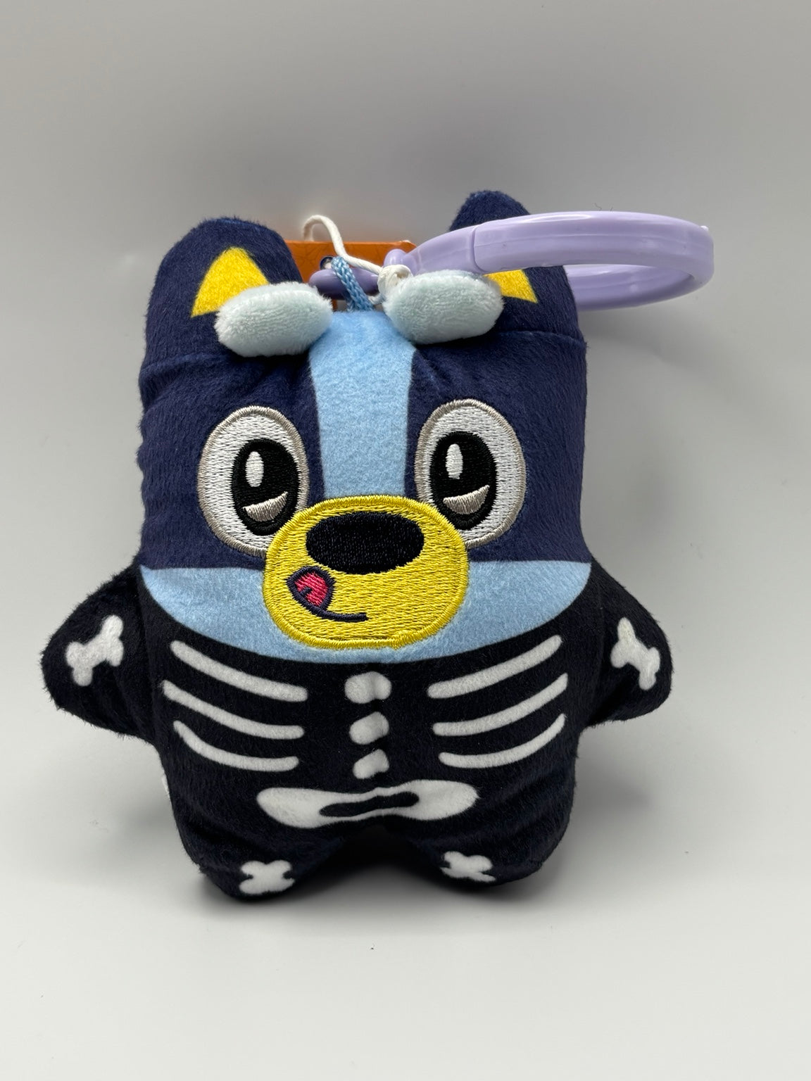 Bluey Skeleton Halloween plush bag clip