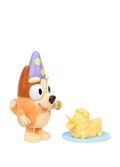 Party Bingo with purple party hat and yellow duck cake accessory