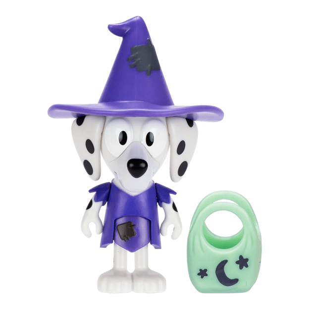 Witch Chloe figure in purple costume with green candy bag