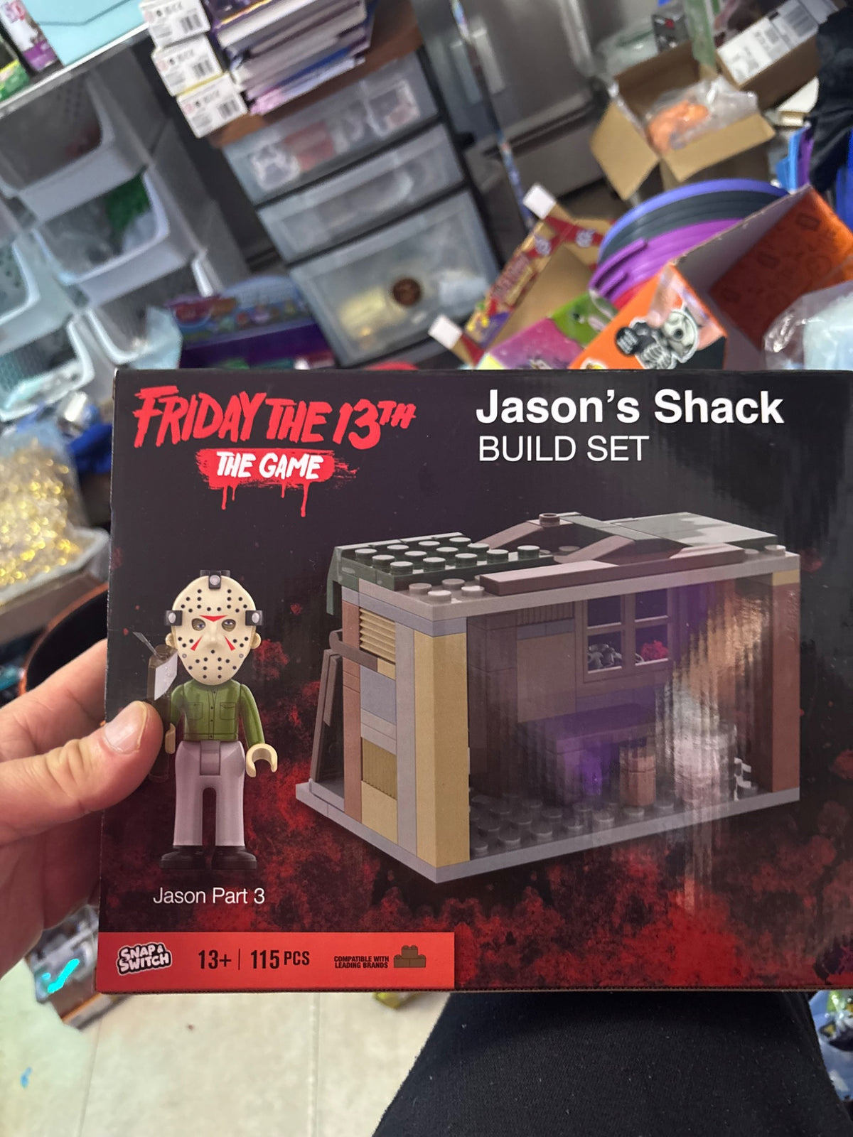 Friday the 13th The Game Jason’s Shack Snap & Switch 115-piece build set with Jason Part 3 figure