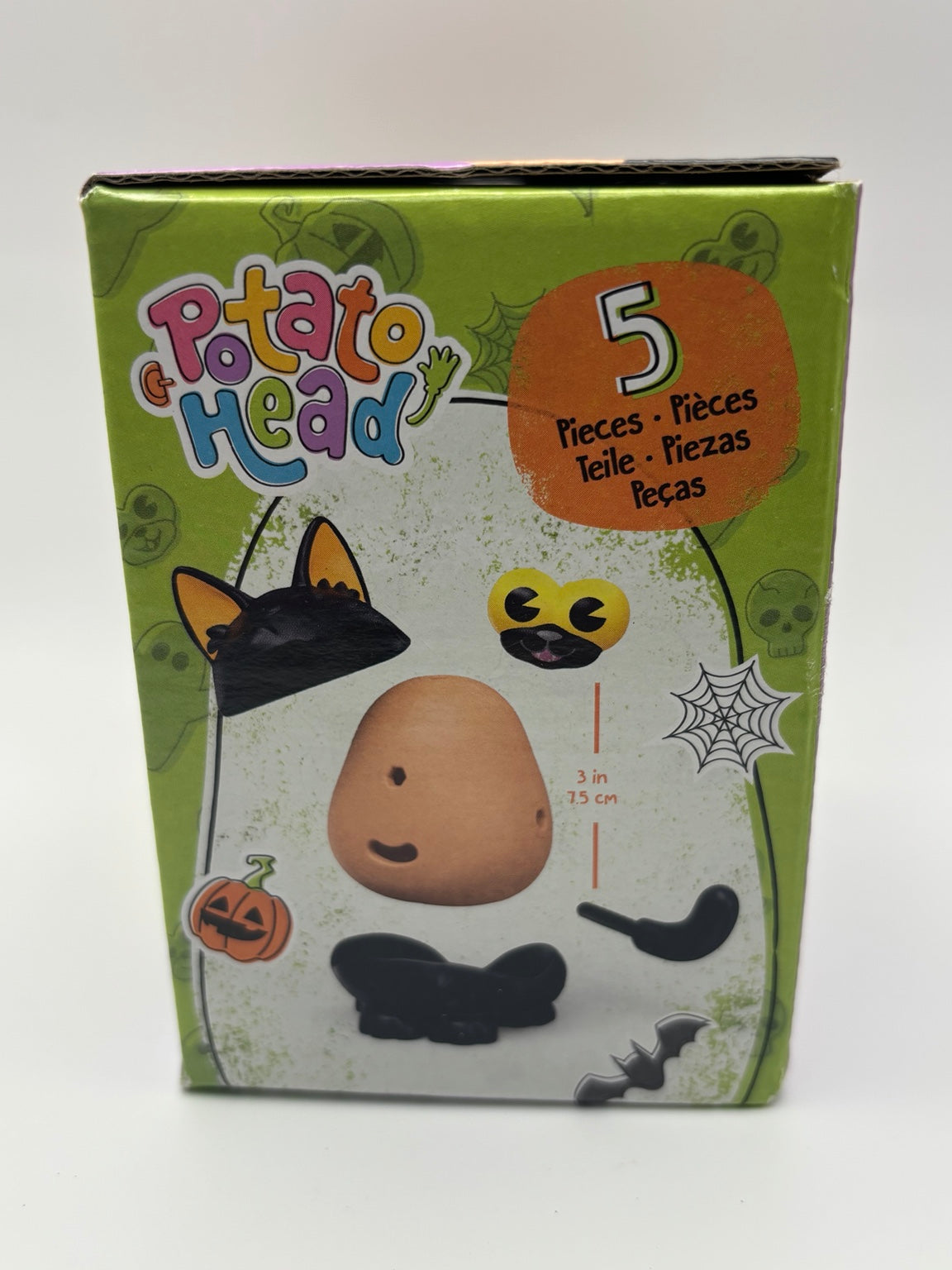 Hasbro Potato Head Spud-o-ween Kitty Halloween 5-piece toy — side of packaging