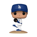 Shohei Ohtani Funko Pop 105 pitching in white Dodgers home uniform