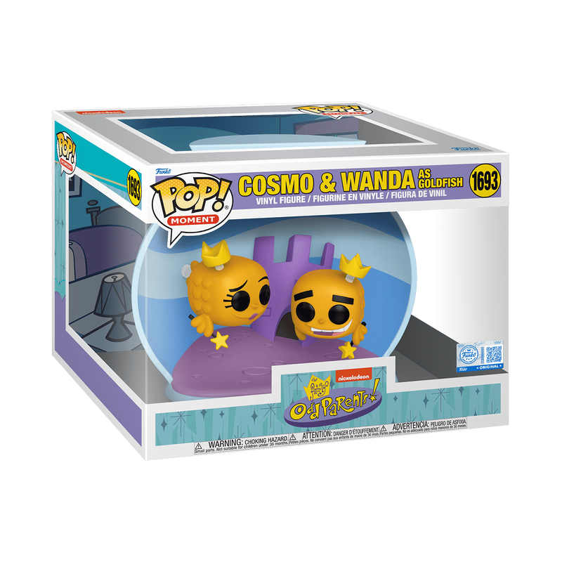 The Fairly OddParents Cosmo and Wanda as Goldfish Funko Pop Moment packaging