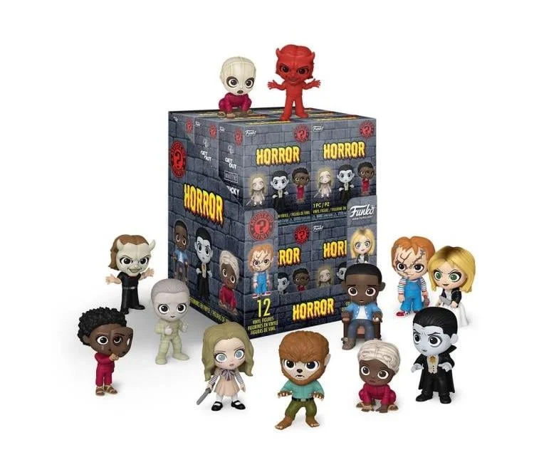 Funko Horror Mystery Minis series lineup and display box