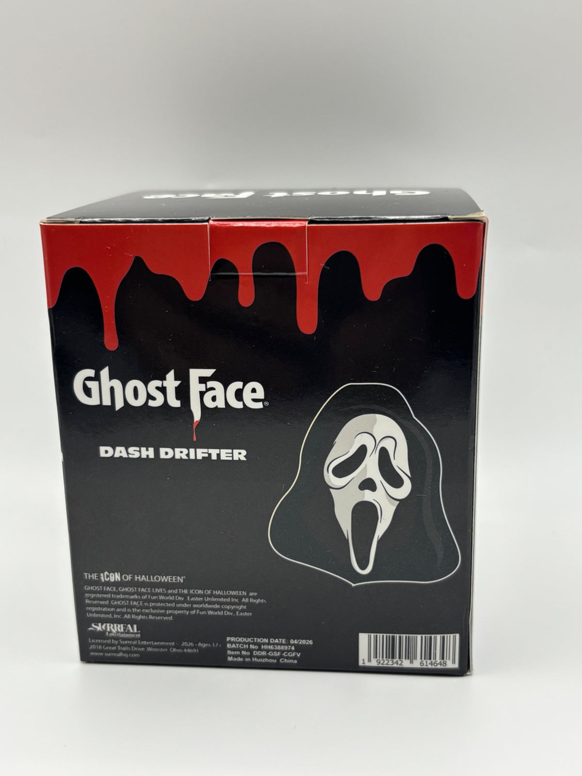 Ghost Face Dash Drifter box back view